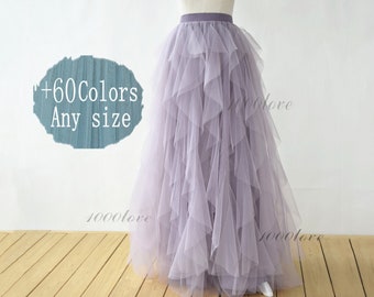 Irregular skirt,floor length elegant,wedding photo shoot evening dating tulle skirt,bridesmaid dresses,pretty billowing skirts