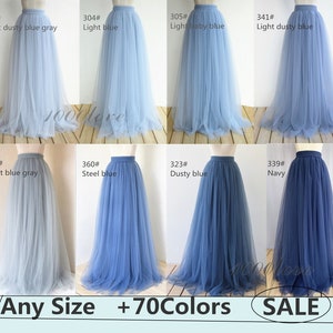 Adult wedding bridesmaid soft tulle skirt, floor length tulle skirt