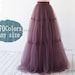 Wide Waistband Tulle Ruffled Skirt A-Line Dress Vintage Mauve