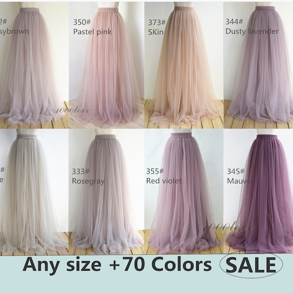 Women’s Long Tutu Skirt – Tulle Layered Skirt For Wedding, Bridesmaid, Photo Shoot, Party - View #4