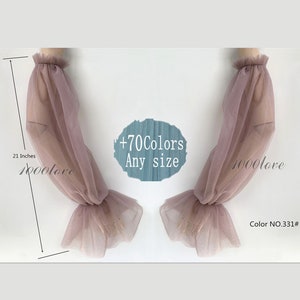 Puff sleeves ,wedding skirt accessories,elegant sleeves,  one pair of sleeves,removable sleeves,  tulle sleeve ,photoshoot
