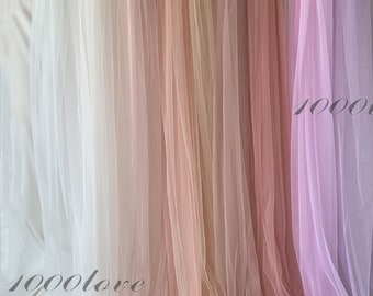 Tissu de tulle de demoiselle d&#39;honneur de mariage, tissu de mariage pour décorer, tissu de tulle doux au mètre.