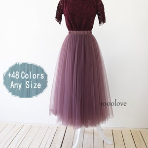 Softest tulle skirt,Mauve adult tutu ,custom size tulle bridesmaid's gown, photo shoot tulle skirt