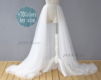 White detachable overskirt,  one layer  two layer or three layer ,softest tulle skirt ,bride wedding  skirt,photo shoot tulle skirt