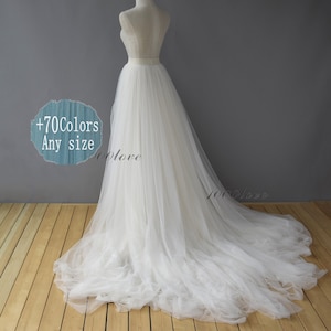 2 layer adult Ivroy bride bridesmaid softest tulle skirt,  long train,evening skirt, Maternity Photography,Tulle Maternity Gown