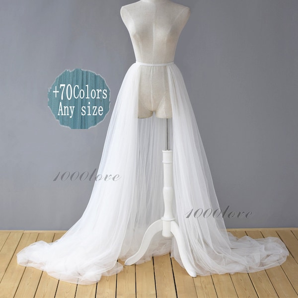 Surjupe blanche amovible, une couche, deux couches ou trois couches, jupe en tulle la plus douce, jupe de mariée, jupe en tulle pour séance photo