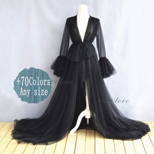 Custom Sheer tulle dress formal evening dresses,black photo shoot tulle dress,Maternity Photography,Tulle Maternity Gown,hippie style