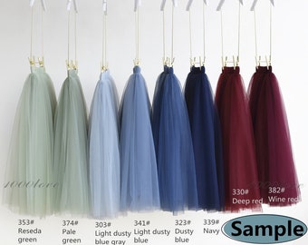 Sample of the tulle, color swatch of tulle,color card of the tulle