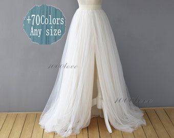 Maxi split floor length tulle skirt,elegant,wedding photo shoot evening dating tulle skirt,bridesmaid dresses
