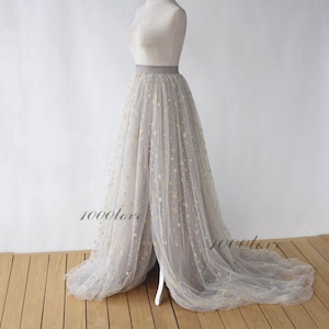 Sparkle tulle skirt, long maxi tulle train skirt, shimmering bridesmaid dress,blinking photo shoot evening , Maternity Photography