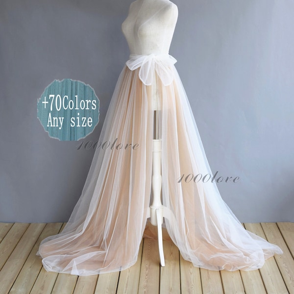 Multicolor detachable overskirt, one layer two layer or three layer ,softest tulle skirt ,bride wedding skirt,photo shoot tulle skirt