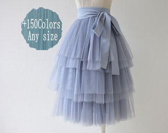 Elegant cupcake skirt,5 layer tulle skirt, birthday skirt, bridesmaid dress not include the sash