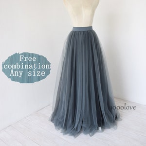Mixture color tulle skirt , blending tea green with and black, adult wedding  bridesmaid dress,free combination,colouring