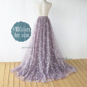Sparkle tulle skirt, long maxi tulle train skirt, shimmering bridesmaid dress,blinking photo shoot evening , Maternity Photography