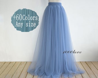 Floor length softest tulle skirt, adult women floor length tulle skirt