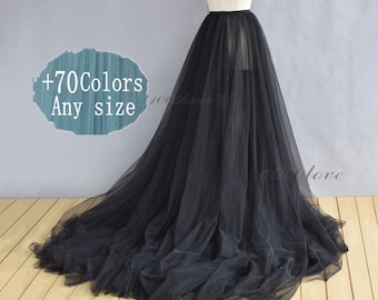 Detachable overskirt,  one layer  two layer or three layer ,softest bride wedding  photo shoot tulle skirt. 80inches long train tulle skirt