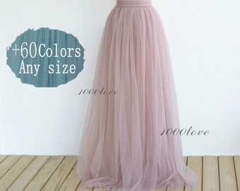 Floor length adult tulle skirt,full length women wedding softest tulle skirt,bridal tulle skirt