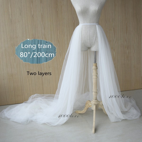 Detachable overskirt,  one layer  two layer or three layer ,softest bride wedding  photo shoot tulle skirt. 80inches long train tulle skirt