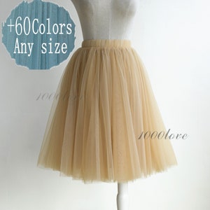 Adult Knee length tulle skirt, the tulle tutu.adult women bridesmaid tulle skirt,custom size,3 layer tulle skirt