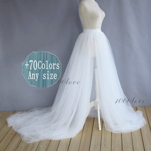 Detachable overskirt, one layer two layer or three layer ,softest bride wedding  photo shoot tulle skirt. 80inches long train tulle skirt