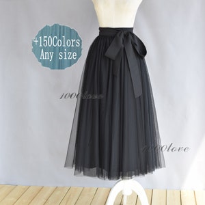 Black adult women tulle skirt dress, 3 layer adult tulle skirt women&#39;s tutu,custom any size