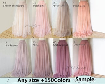 Tulle Fabric Sample, Colors swatch