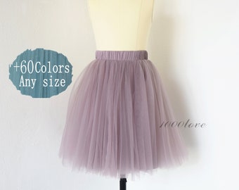 Adult Lavender purple softest women tulle skirt, Elegant beauty bridesmaid dress custom size softest tulle skirt