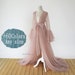Custom Sheer tulle dress formal evening dresses,long sleeves photo shoot tulle dress,Maternity Photography ,Tulle Maternity Gown,robe dress 