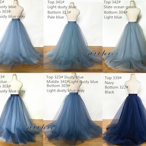 Mixture with any color tulle skirt , adult wedding bridesmaid dress photo shoot skirt,free combination image 5