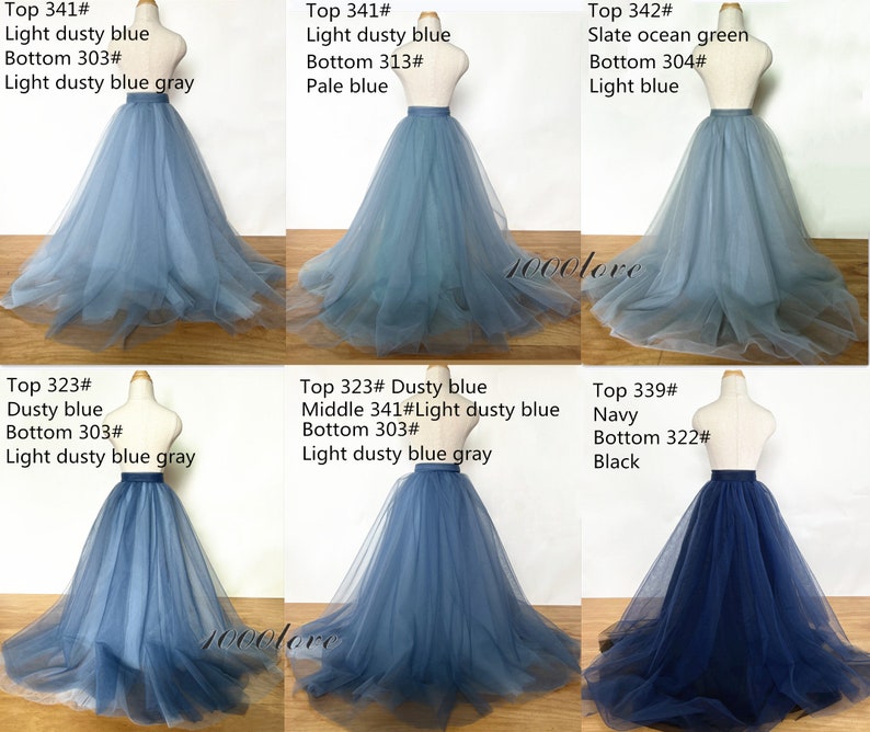 Mixture with any color tulle skirt , adult wedding bridesmaid dress photo shoot skirt,free combination image 5