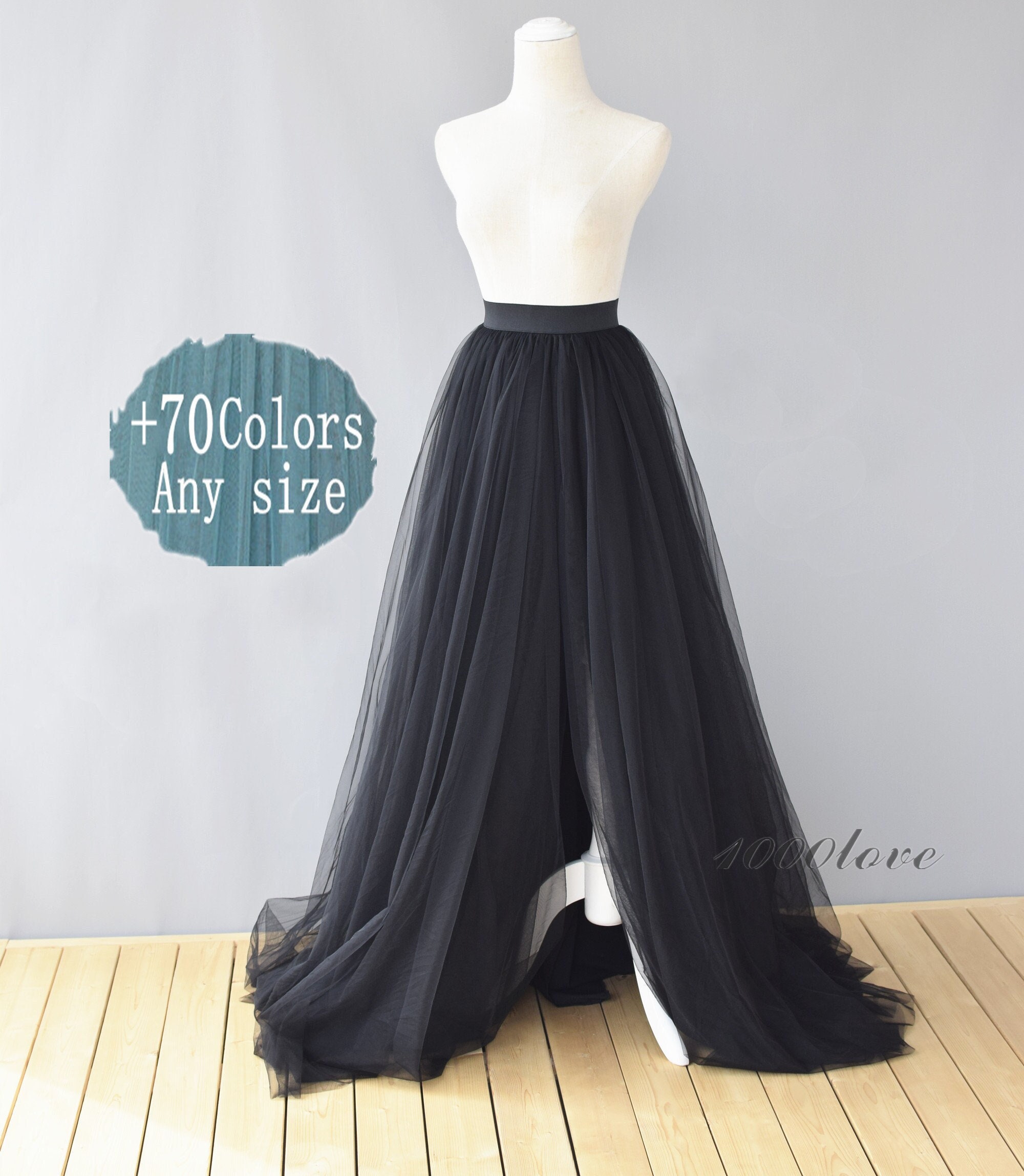 Minigonna Tutù Nera In Organza Altnoir – Donna, Vita Alta, Taglia Unica, Gonna Da Festa - Foto 4