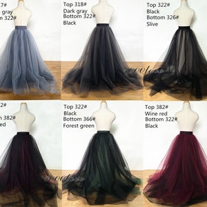 Mixture with any color tulle skirt , adult wedding bridesmaid dress photo shoot skirt,free combination image 8