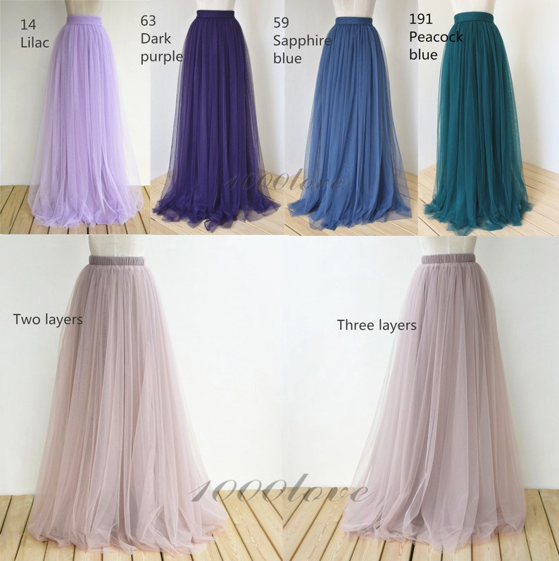 Adult wedding bridesmaid tulle skirt,bridesmaid dress, maxi skirt,photo shoot skirt,any size women skirt, wedding skirt,more than 150 colors image 8