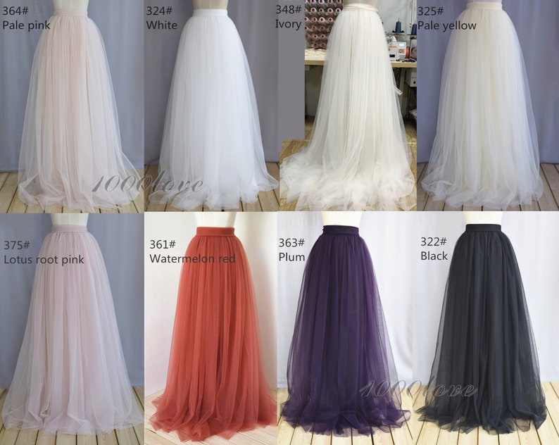 Adult bride softest split tulle skirt,white tulle skirt with a long train,evening long skirt, bridesmaid dress,photo shoot tulle skirt image 5