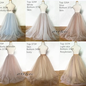 Mixture with any color tulle skirt , adult wedding bridesmaid dress photo shoot skirt,free combination image 7