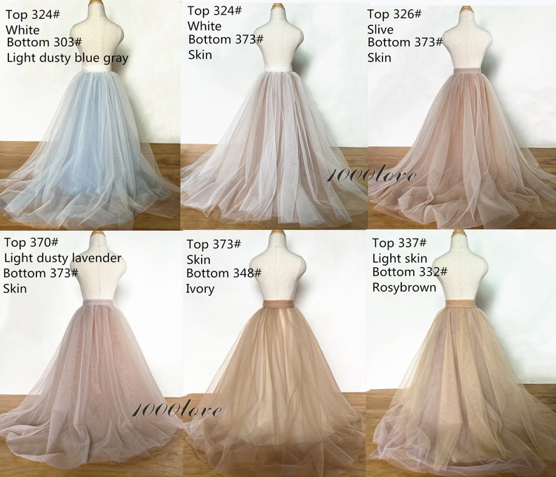 Mixture with any color tulle skirt , adult wedding bridesmaid dress photo shoot skirt,free combination image 7