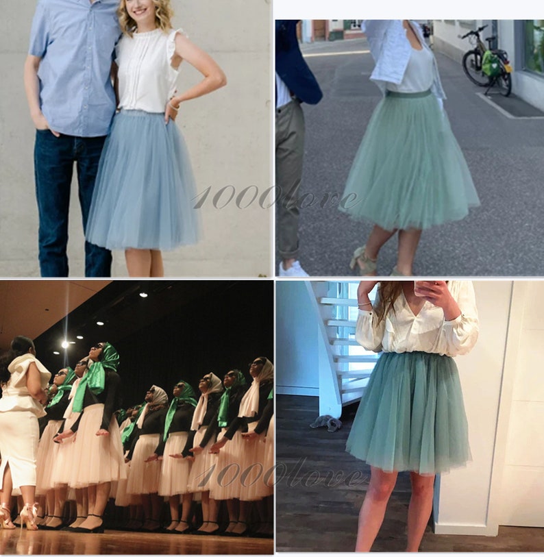 Adult Pea green softest women tulle skirt, Elegant beauty bridesmaid dress custom size softest tulle skirt image 7