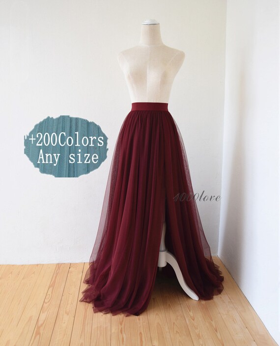 Wine tulle skirt Clearance