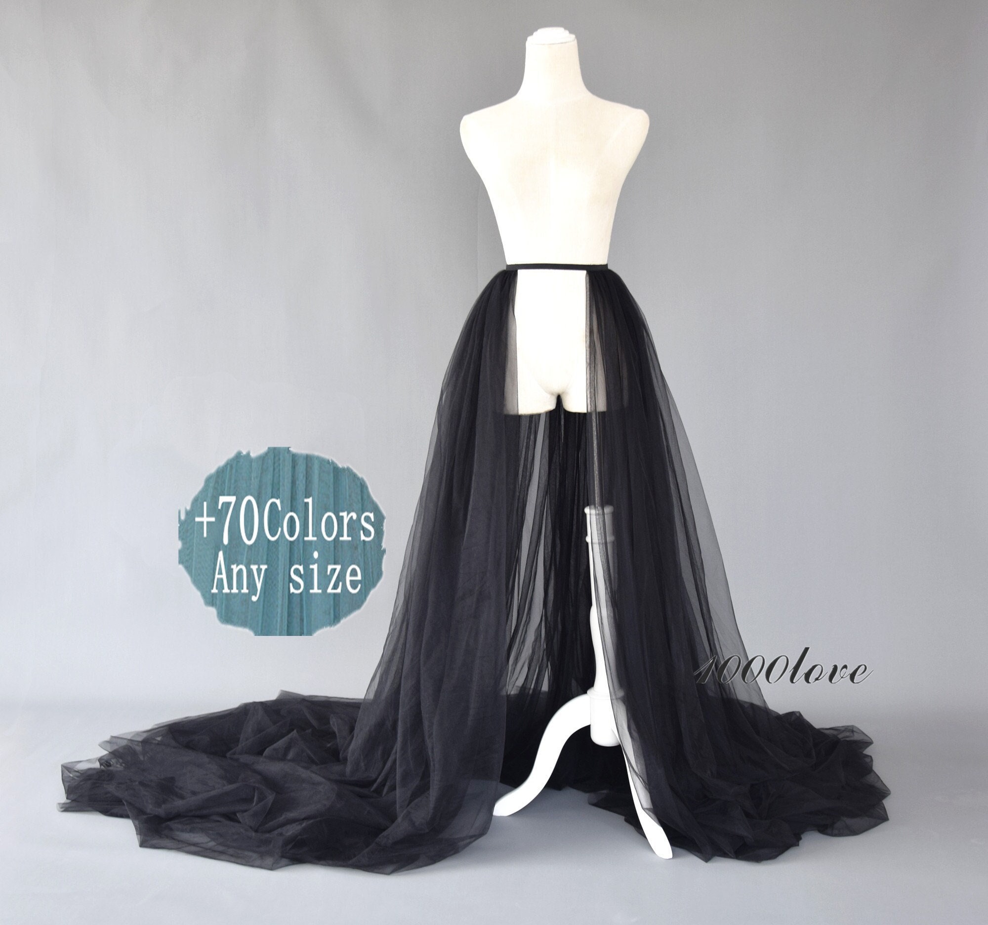 Silver Detachable Skirt Overlay Etsy