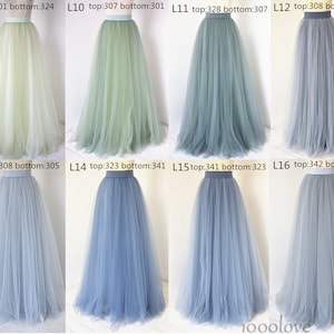 Mixture with any color tulle skirt , adult wedding bridesmaid dress photo shoot skirt,free combination image 2