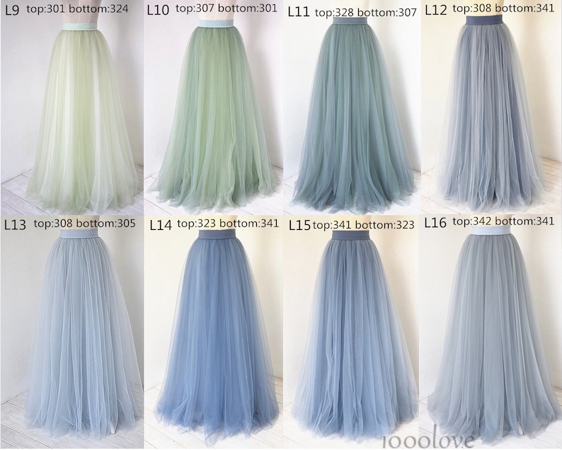 Mixture with any color tulle skirt , adult wedding bridesmaid dress photo shoot skirt,free combination image 2