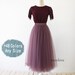 Softest tulle skirt,Mauve adult tutu ,custom size tulle bridesmaid's gown, photo shoot tulle skirt 