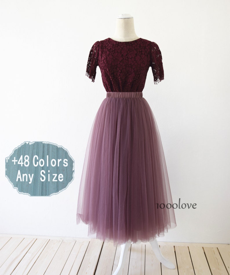 Softest tulle skirt,Mauve adult tutu ,custom size tulle bridesmaid's gown, photo shoot tulle skirt 