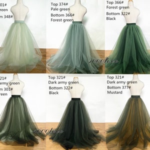 Mixture with any color tulle skirt , adult wedding bridesmaid dress photo shoot skirt,free combination image 4