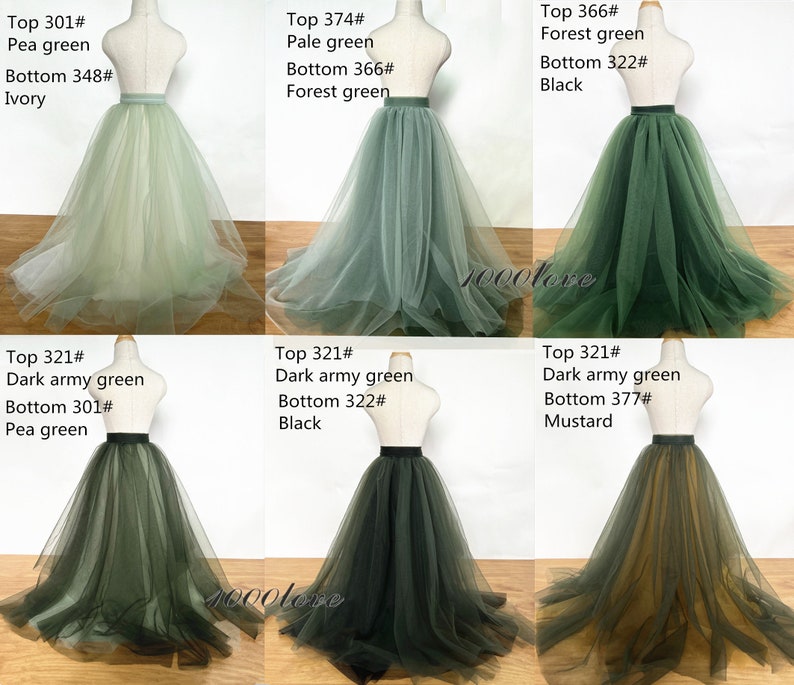 Mixture with any color tulle skirt , adult wedding bridesmaid dress photo shoot skirt,free combination image 4