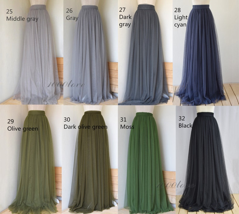 Adult wedding bridesmaid tulle skirt,bridesmaid dress, maxi skirt,photo shoot skirt,any size women skirt, wedding skirt,more than 150 colors image 5