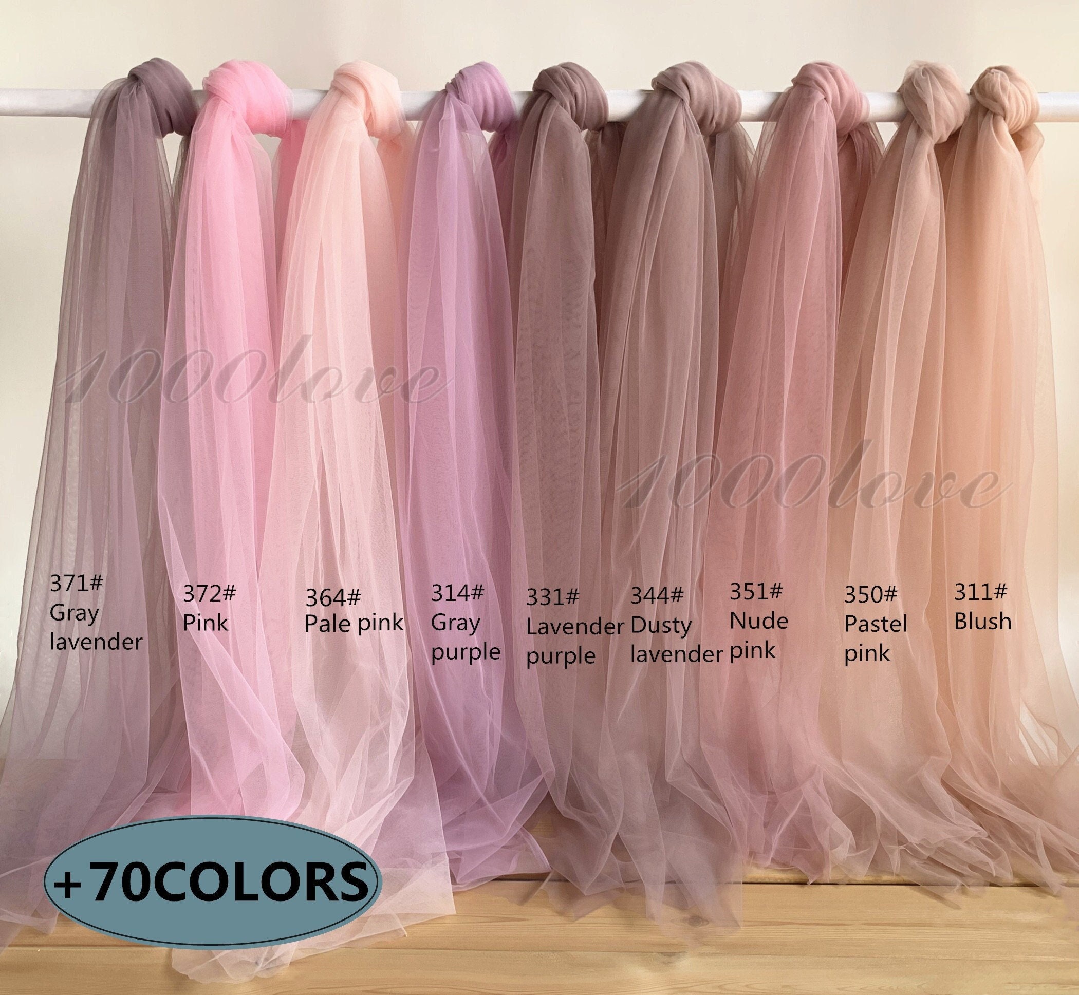 Tissu de tulle de demoiselle d'honneur de mariage, tissu de mariage pour décorer, tissu de tulle le plus doux au mètre. n'importe quelle couleur de tissu