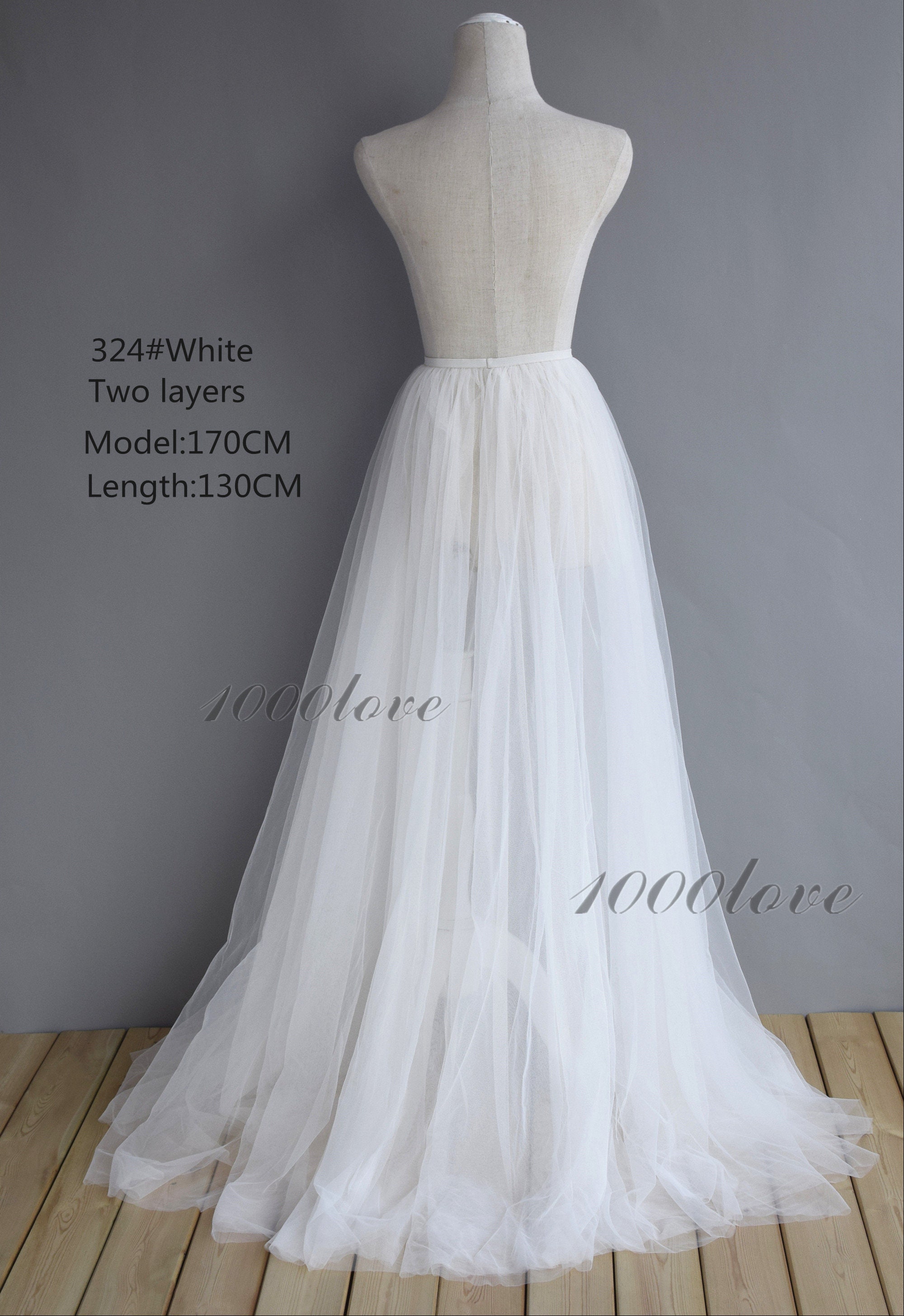 White Detachable Overskirt Softest Tulle Skirt Bride Wedding | Etsy UK