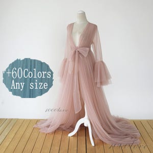 Custom Sheer tulle dress formal evening dresses,long sleeves photo shoot tulle dress,Maternity Photography ,Tulle Maternity Gown,robe dress