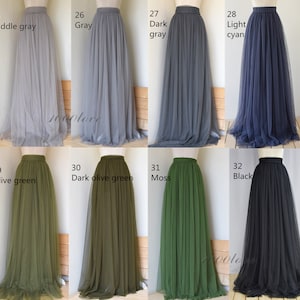 Jupe personnalisée, jupe en tulle pour adultes jusqu'au sol, jupe en tulle de mariage pour femme pleine longueur, jupe en tulle de mariée image 6